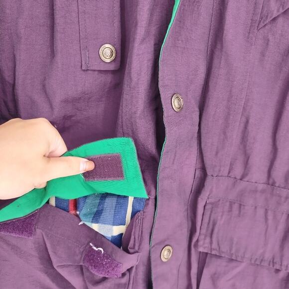 Columbia Vintage 90's Purple Bugaboo Lined Hooded Winter Coat Size M - Picture 4 of 9